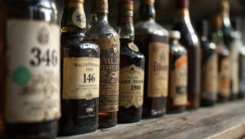 Whiskey bottles
