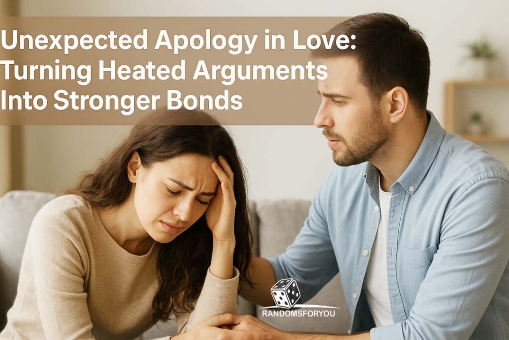 Unexpected Apology in Love: Turning Heated Arguments Into Stronger Bonds Heated arguments