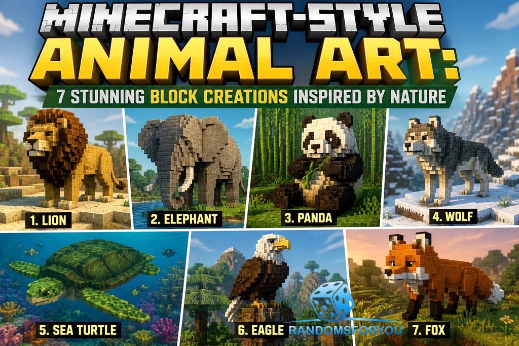 Minecraft-Style Animal Art: 7 Stunning Block Creations Inspired by Nature Minecraft